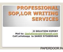 PROFESSIONAL SOP WRITING SERVICES-JJ SOLUTION EXPERT