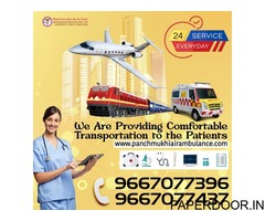 Hire Panchmukhi Air Ambulance Services in North Lakhimpur with Superior ICU Setup