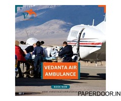 Take Advanced Vedanta Air Ambulance Service in Bhopal with CCU Facilities