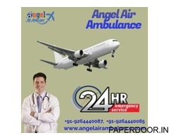 Avail Angel Air Ambulance service in Darbhanga With Superb Modern ICU Setup