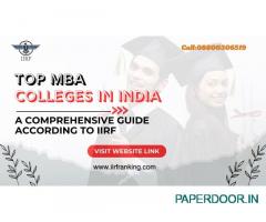 IIRFRanking/Best MBA Colleges academic excellence, practical skills