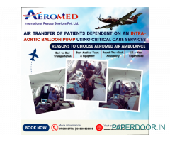 Aeromed Air Ambulance Service in Guwahati - Commercial Stretchers and Paramedical Support Are Availa