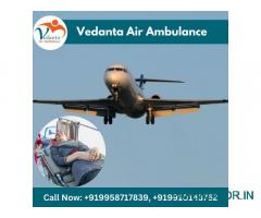 Obtain Vedanta Air Ambulance in Kolkata with Supreme Medical Amenities