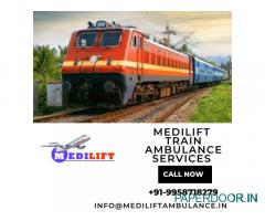 Obtain Medilift Train Ambulance in Gorakhpur with Skilled Medical Professionals
