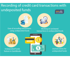 Recording of credit card transactions with undeposited funds